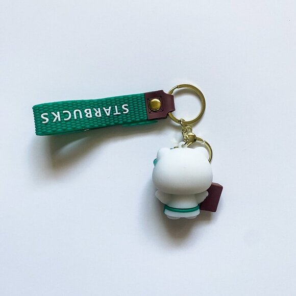 starbucks Hello Kitty Keychain Green Apron - Picture 3 of 3